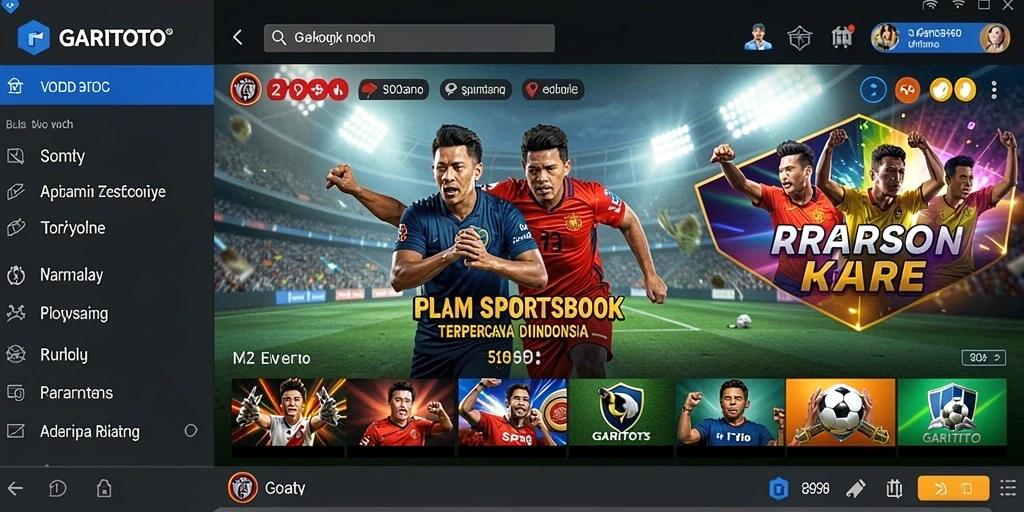 Tampilan screenshot gameplay GARITOTO dengan berbagai pilihan taruhan olahraga.