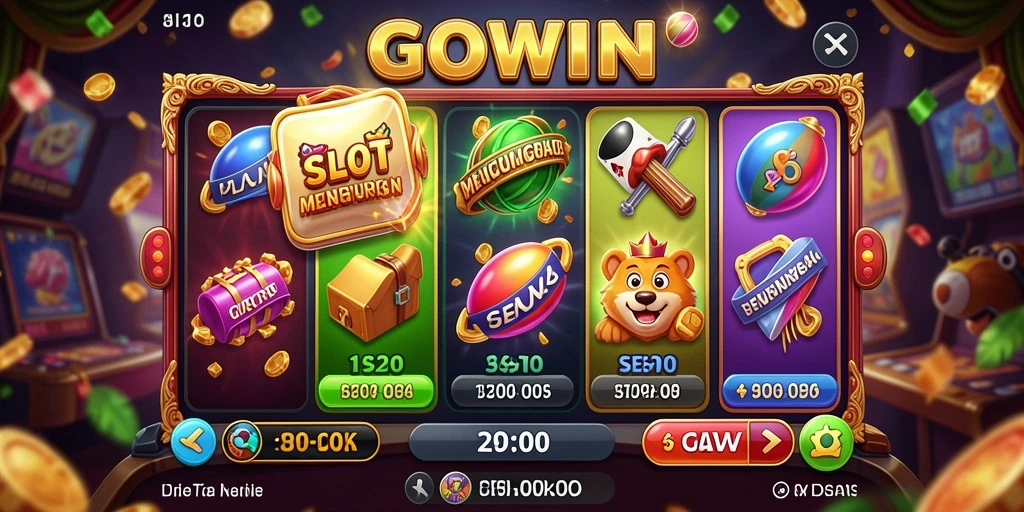Tangkapan layar GOWIN yang menampilkan momen seru permainan slot.