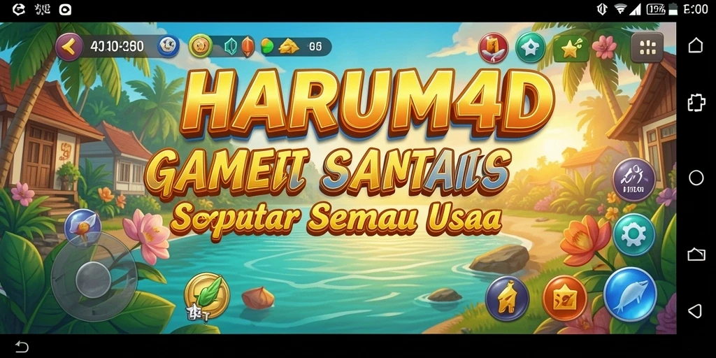 Tampilan gameplay menawan dari HARUM4D yang penuh warna.