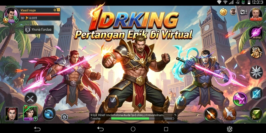 Tampilkan gameplay mendebarkan dalam IDRKING dengan karakter dan pertarungan hebat.