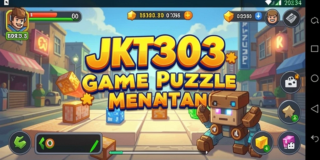 Tampilan gameplay seru dari JKT303 dengan berbagai tantangan puzzle.