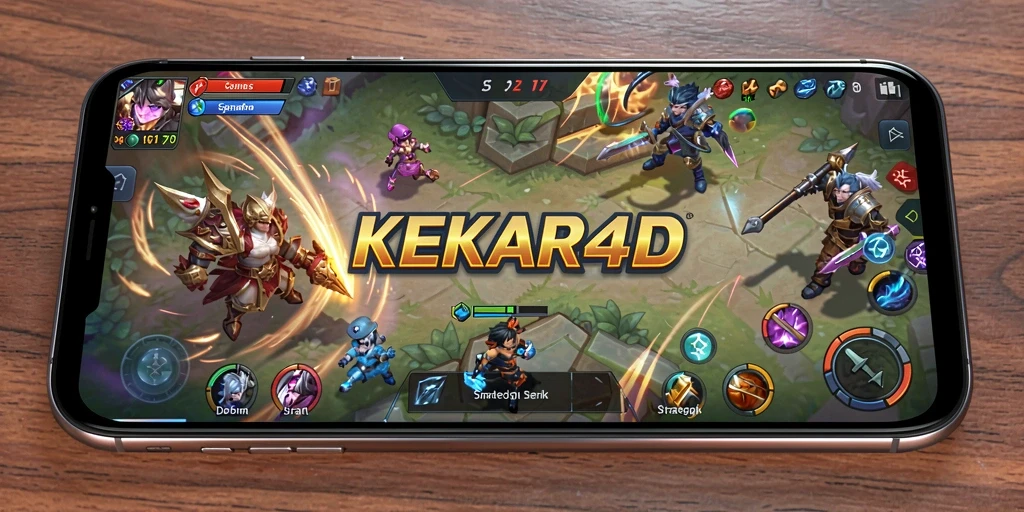 Screenshot gameplay menampilkan pertempuran seru di arena MOBA.