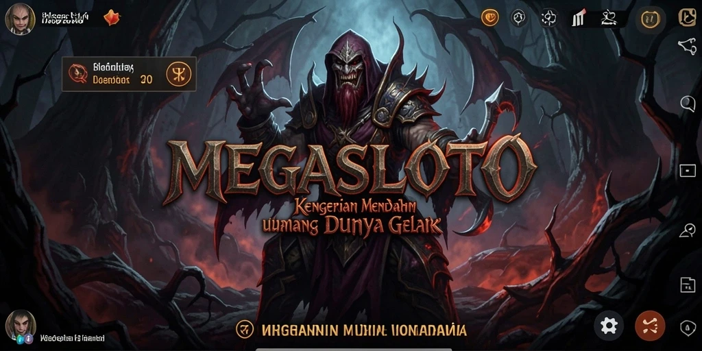 Tampilan gameplay mencekam di dunia angker MEGASLOTO