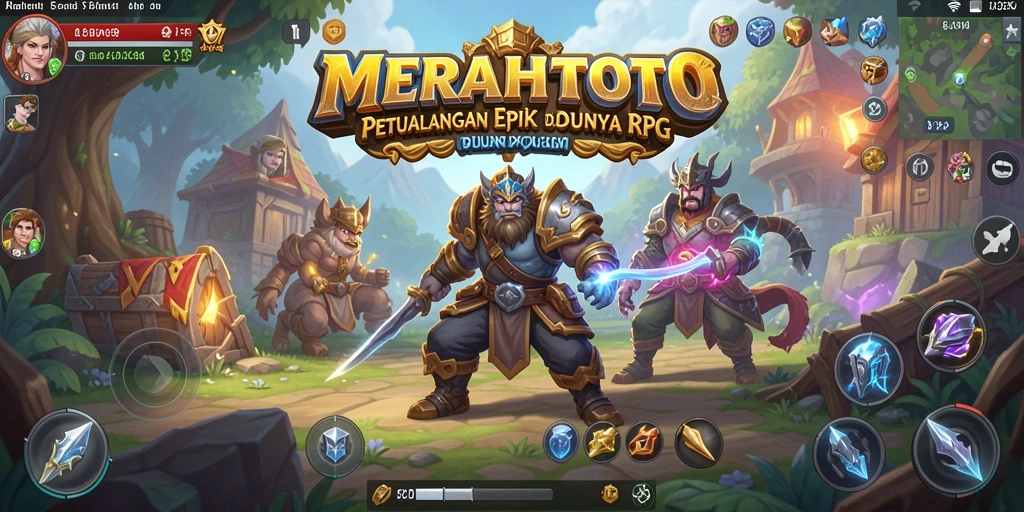 Gameplay MERAHTOTO yang penuh aksi dan strategi RPG.