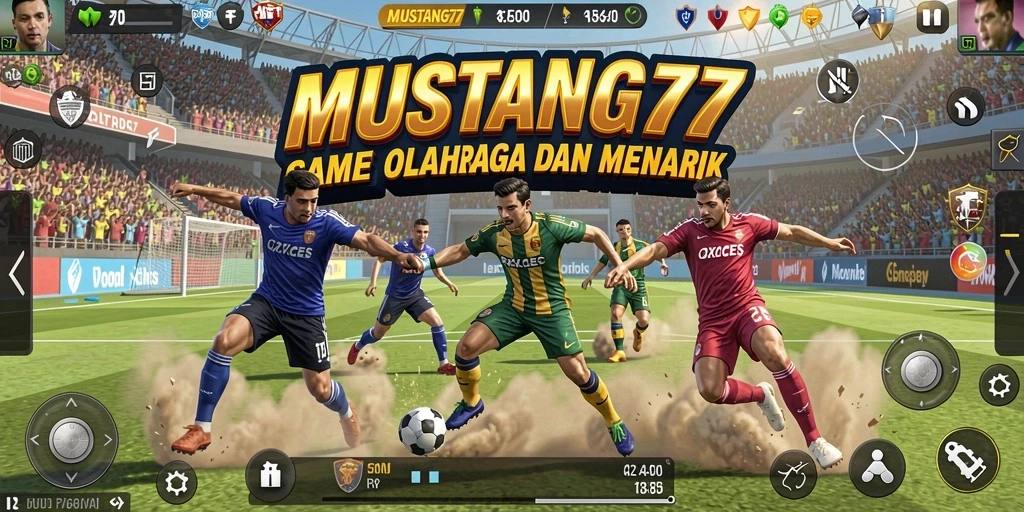 Tampilan gameplay seru dalam MUSTANG77 dengan aksi olahraga yang mendebarkan.
