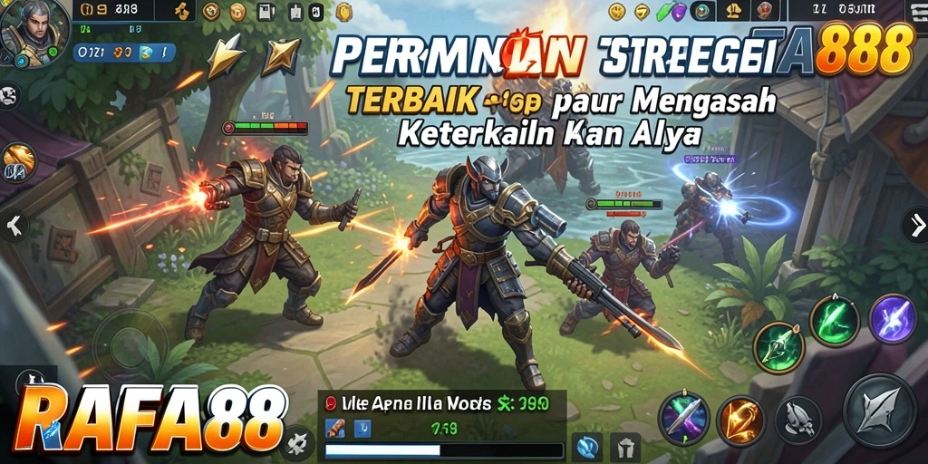 Screenshot utama RAFA88 menampilkan momen strategis di tengah pertempuran.