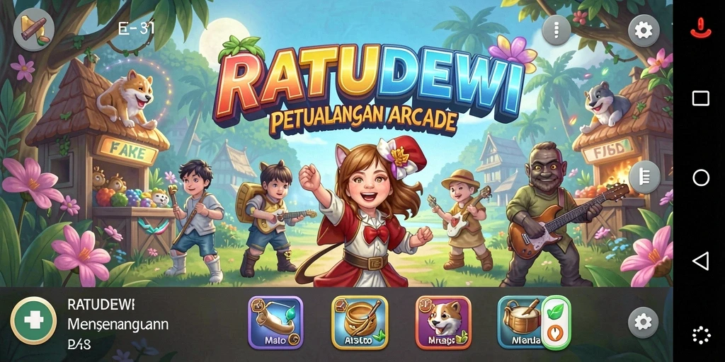 Screenshot gameplay menampilkan aksi seru dalam RATUDEWI.